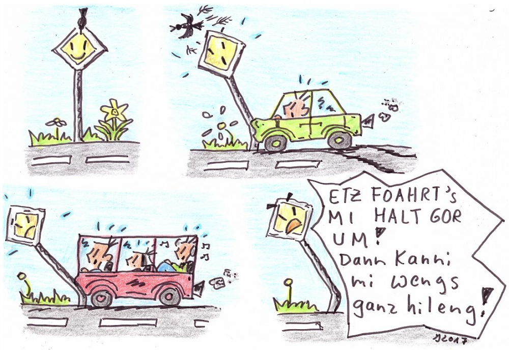 Comic: Das Vorfahrtsschild 1