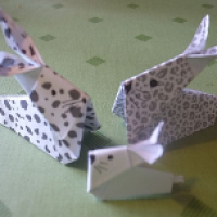 Origami-Osterhäschenfamilie :)