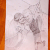Wedding caricature