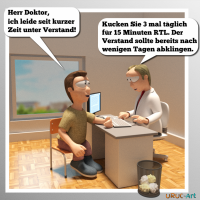 Beim Arzt wegen Verstand