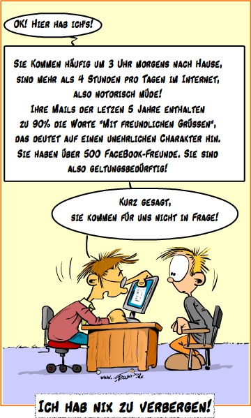 Cartoon: Ich hab nix zu verbergen 1