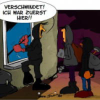 Stau am Terrassenfenster