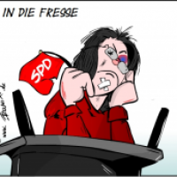 Auf die Fresse ...