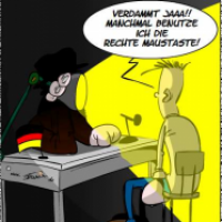Die linke und die rechte Taste des Teufels