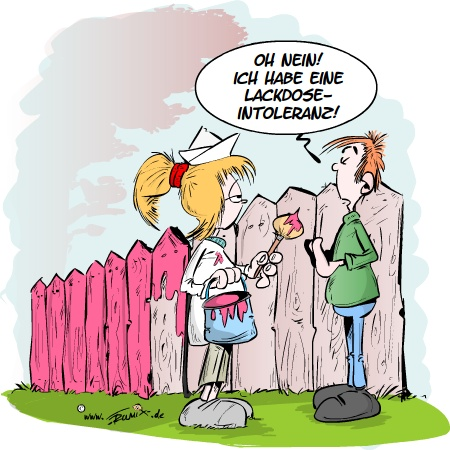 Cartoon: Immer mehr Menschen leiden unter einer Lacktdose-Intoleranz 1
