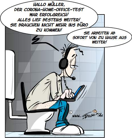 Cartoon: Corona: HomeOffice 1