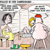 Neulich in der Damensauna