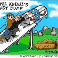Evel Knevel's last jump