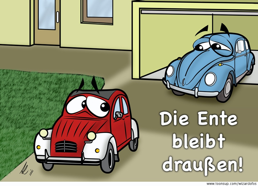 Cartoon: Die Ente bleibt draußen 1