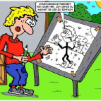 überraschter Künstler