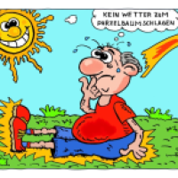 sonnig und warm