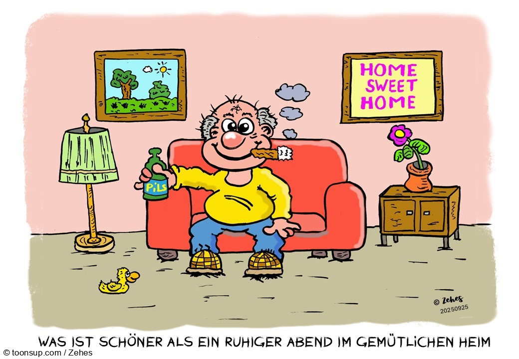 Cartoon: Daheim 1