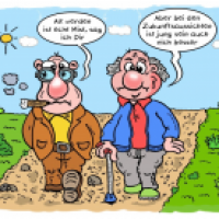 Alte Männer im Gespräch