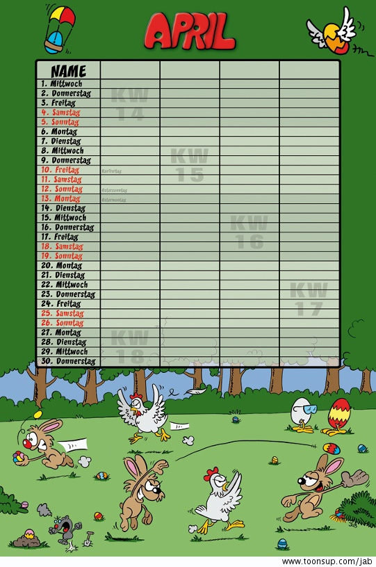 Illustration: Familienkalender 2009 5