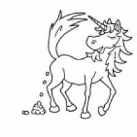 Einhorn, Unichorn, kackendes Einhorn