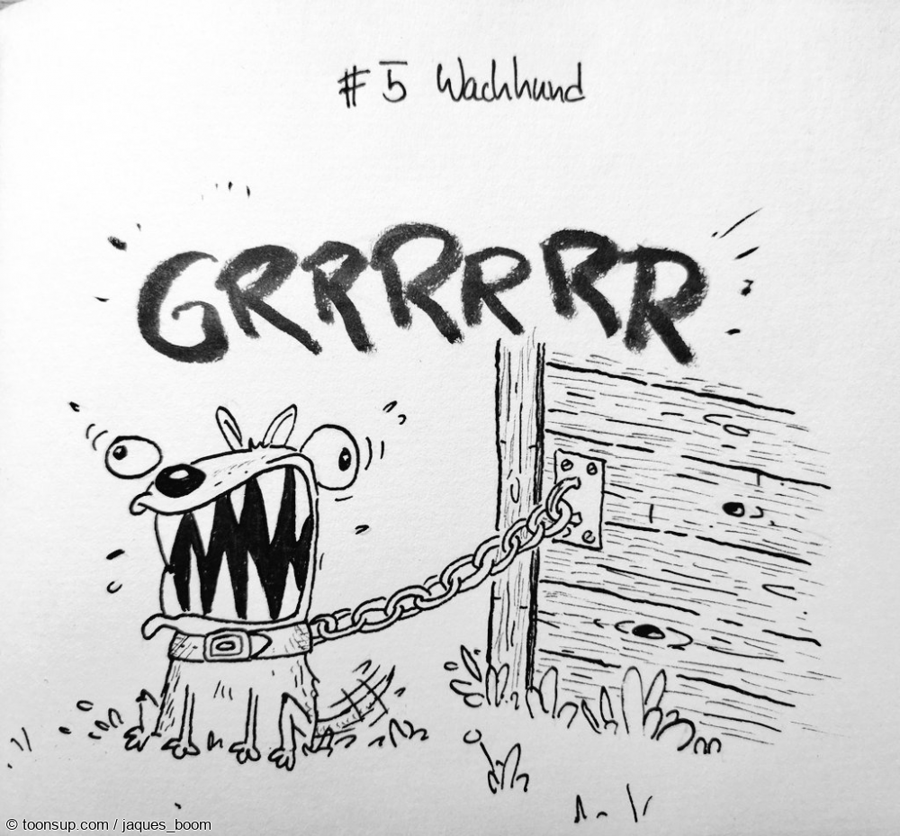 Cartoon: Nichtober #5 Wachhund 1