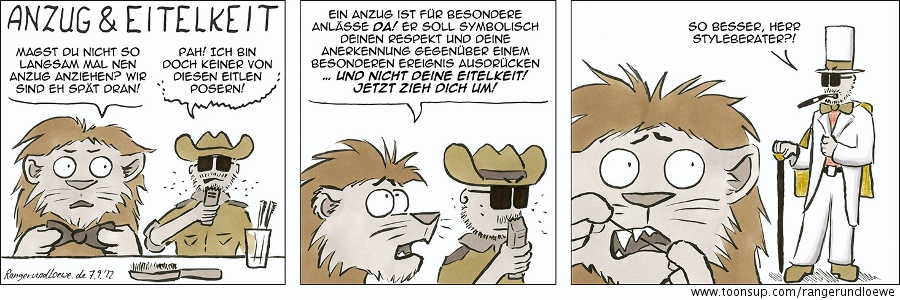 Comic: Anzug und Eitelkeit 1